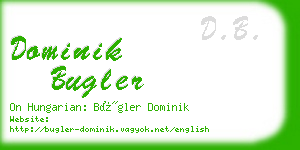 dominik bugler business card